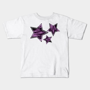 Purple Lightening Fractal Art Kids T-Shirt